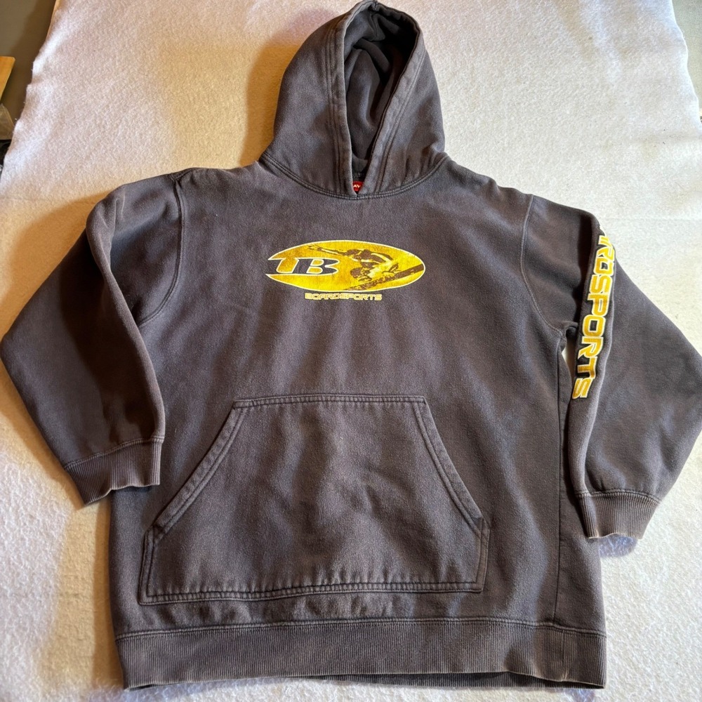 Vintage Y2K Unionbay Kids‎ Blue Board Sports Graphic Hoodie Sweatshirt Youth 14
